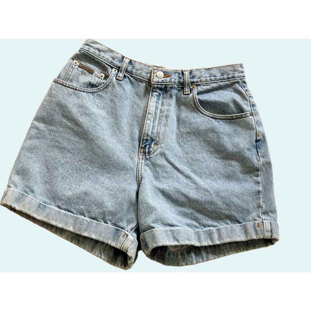 Vintage CALVIN KLEIN CK 90s 2000s Y2k Denim Hi Waisted Shorts Size 27
